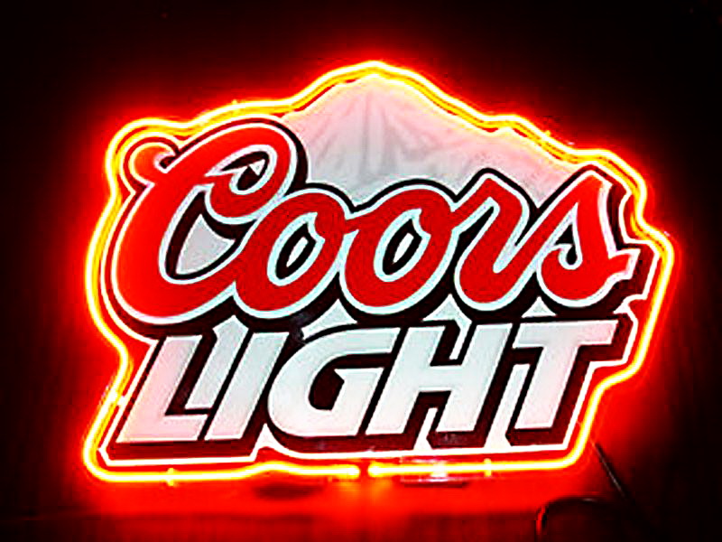 Coors Light Back Board Neon Sign